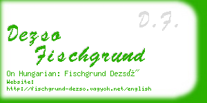 dezso fischgrund business card